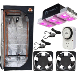 KIT INDOOR Carpa 60X60 + Growtech 300W + Timer + Poleas + 2 Coolers (12%OFF transf. o efect)