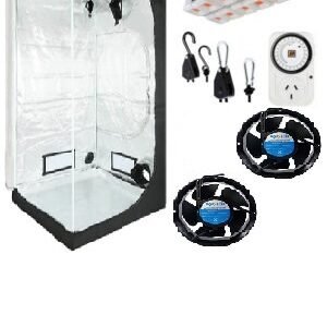 KIT INDOOR Carpa 100X100 + Growtech 600W + Timer + Poleas + 2 Coolers de 6' (descuento pagando con transf. o efect)