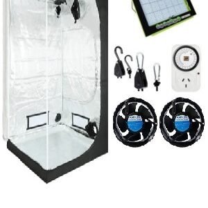 KIT INDOOR Carpa 100X100 + Cogordo P1000 + Timer + Poleas + 2 Coolers de 6"(10%OFF transf. o efect)