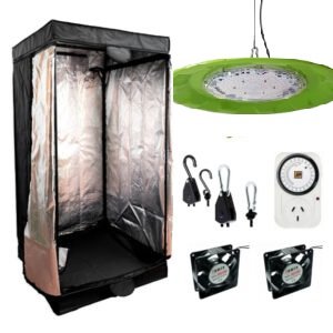 KIT INDOOR Carpa 60X60 + Cogordo C800 + Timer + Poleas + 2 Coolers (12%OFF transf. o efect)