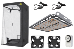 kit indoo 60x60 con q150, poleas, coolers de 4, timer mecanico