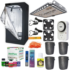 Kit Indoor 80x80 completo Con growtech q150 Led poleas timer cooler y kit completo para fertilizar