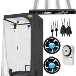 KIT INDOOR 100X100 +LUCIUS 240W + TIMERS + COOLERS DE 6
