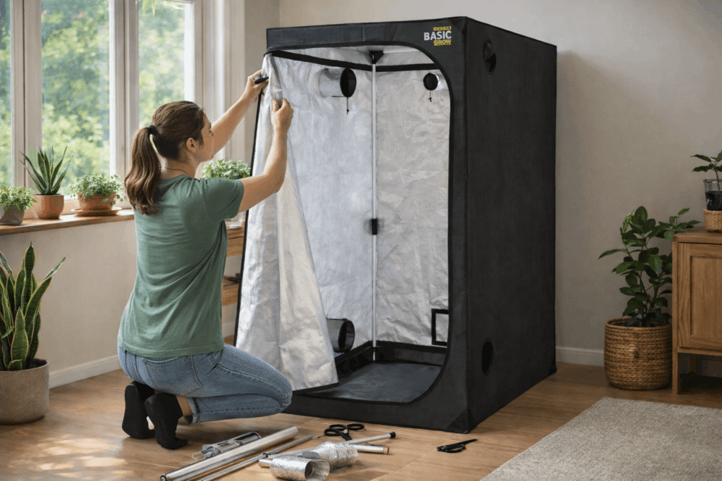 Armar carpa de cultivo indoor