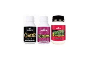 combo namaste chicos, oro negro, tricomas y flora booster