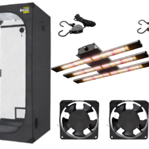 kit indoor 80x80x160, led mars 153e, poelas ,coolers de 4, timer mecanico
