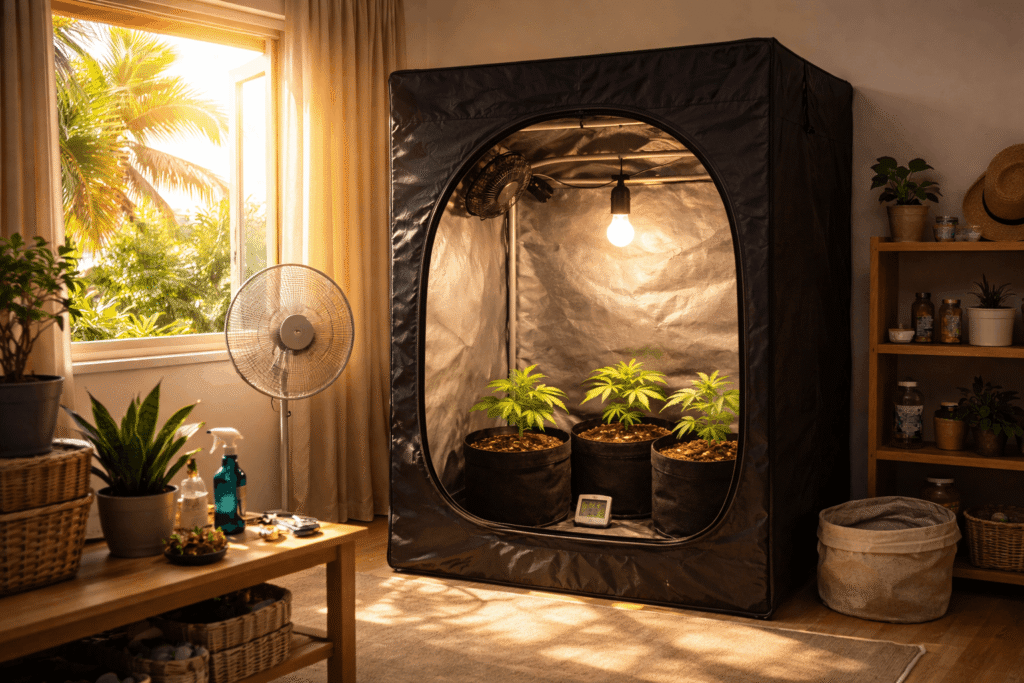 Cultivo indoor en verano
