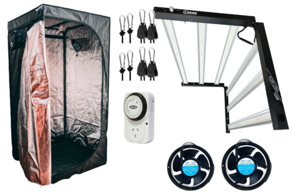kit indoor 150x150 + lucius 720w + accesorios